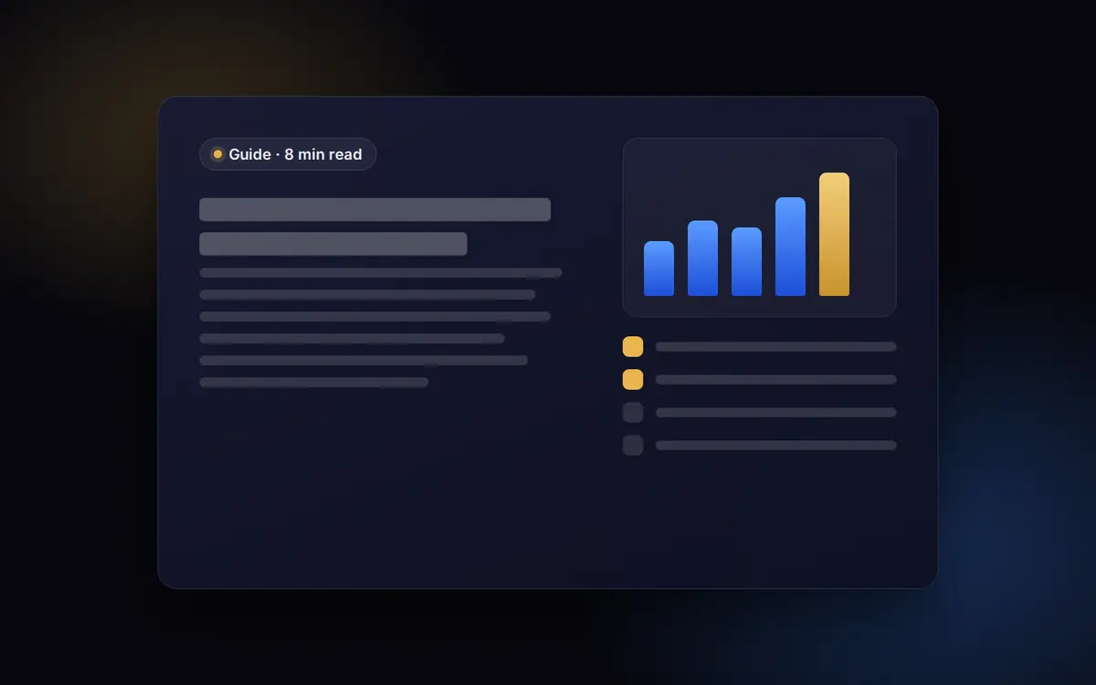Illustration of an open marketing guide with a chart, checklist and reading time
